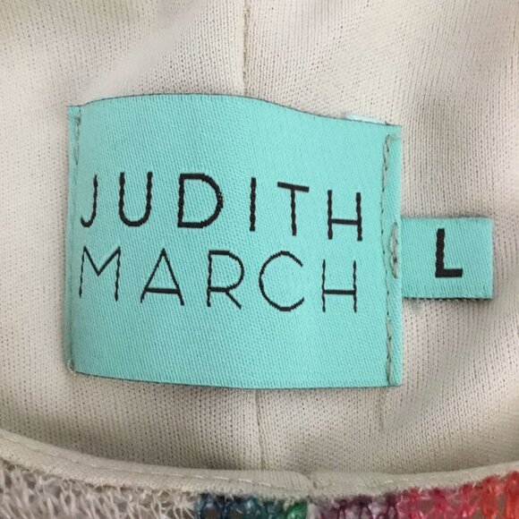 JUDITH MARCH Boho Striped Knit Jumpsuit L Adjustable Strap Wide Leg Lined Lounge - Picture 2 of 6